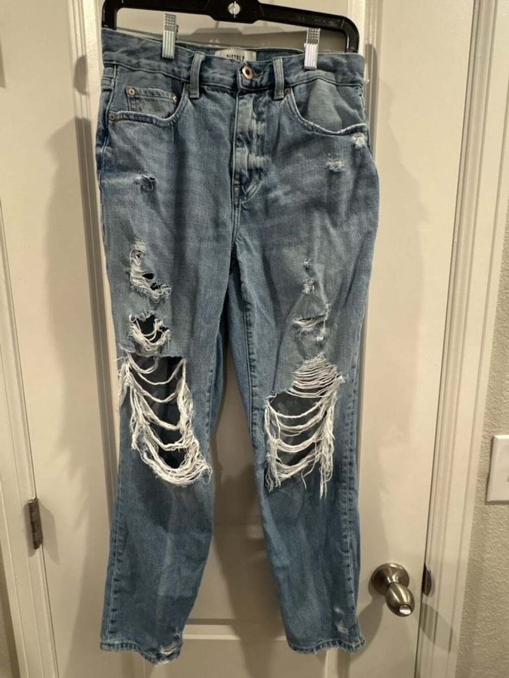 Pistola Jeans Size 27 Light Wash Distressed Denim